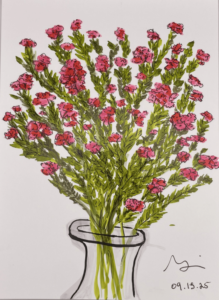 "Flowers in Vase" Art Print